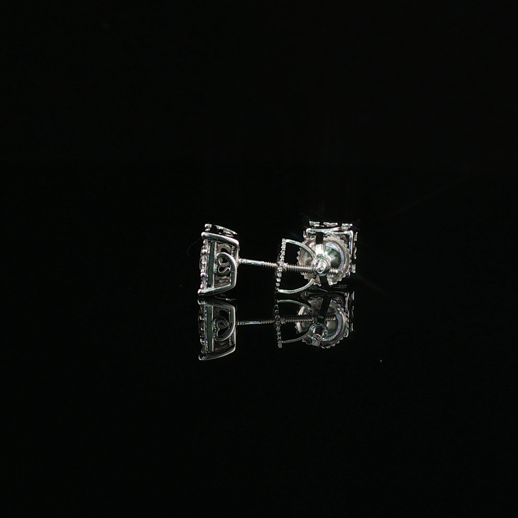 Iced Out Cushion Cut Studs Earrings | 0.86ct | 7mm | VVS
