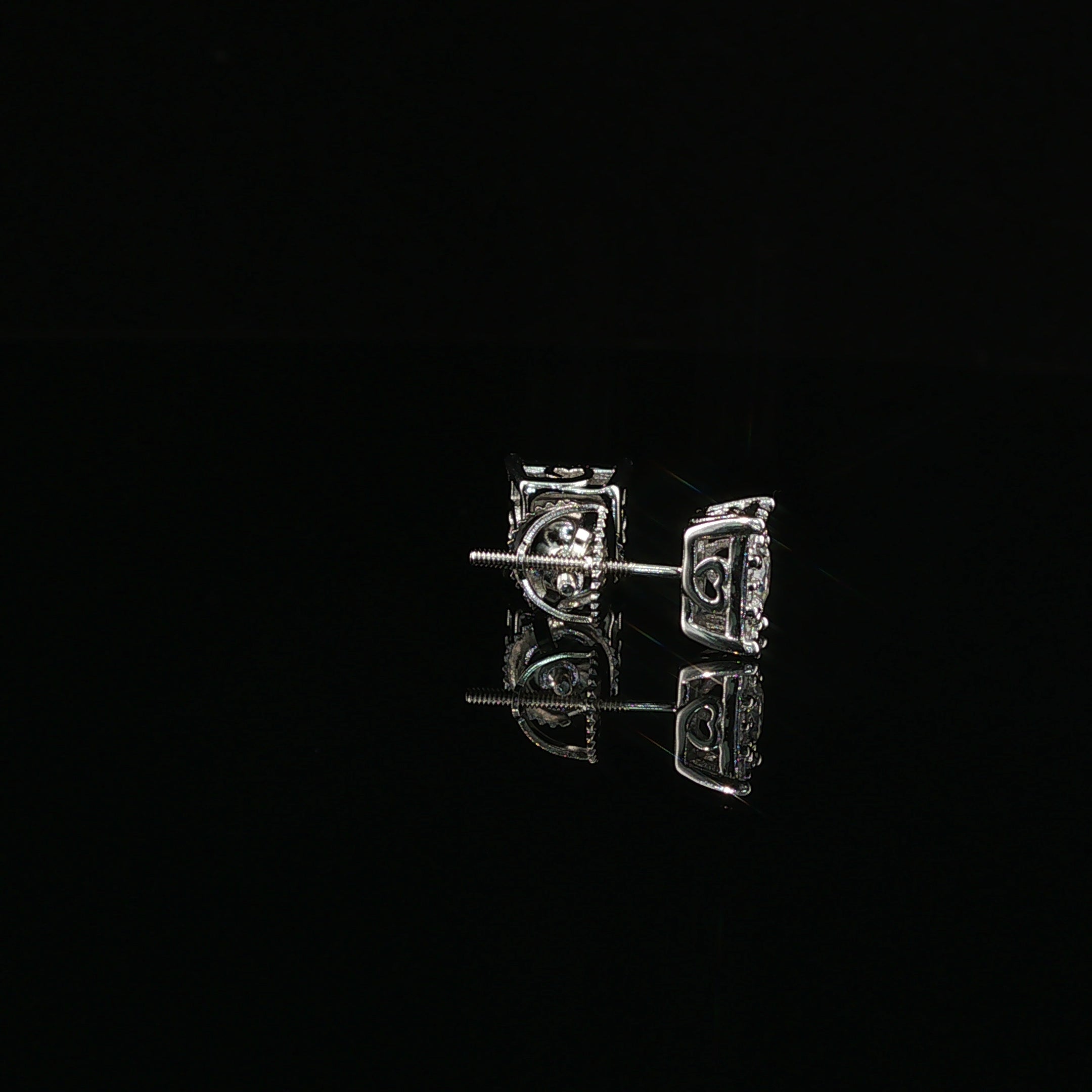 Iced Out Cushion Cut Studs Earrings | 0.86ct | 7mm | VVS