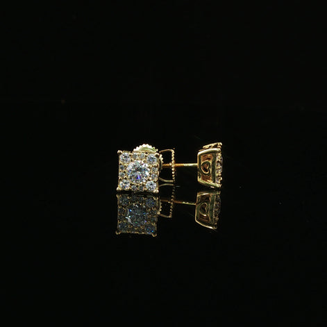 Iced Out Cushion Cut Studs Earrings | 0.86ct | 7mm | VVS