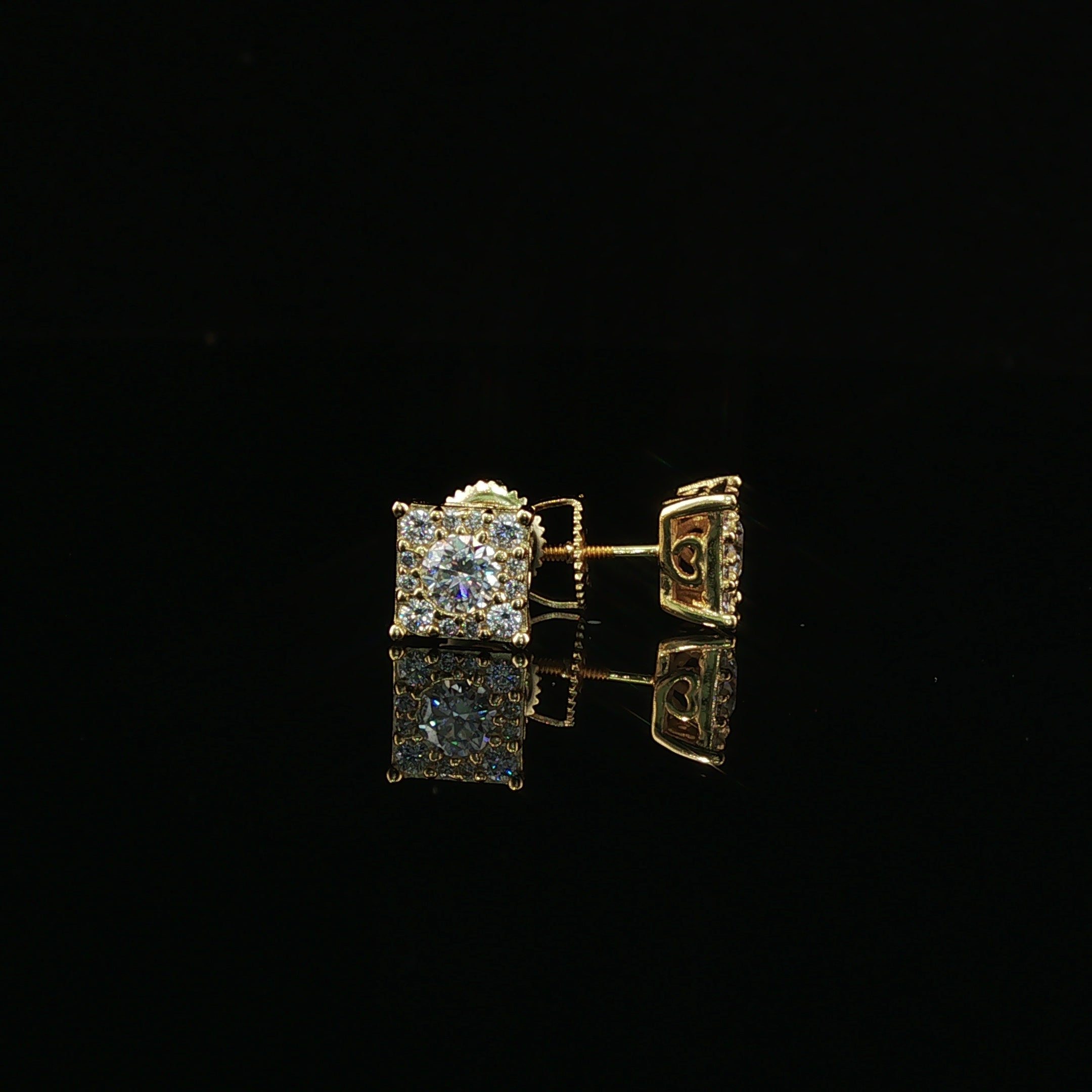 Iced Out Cushion Cut Studs Earrings | 0.86ct | 7mm | VVS