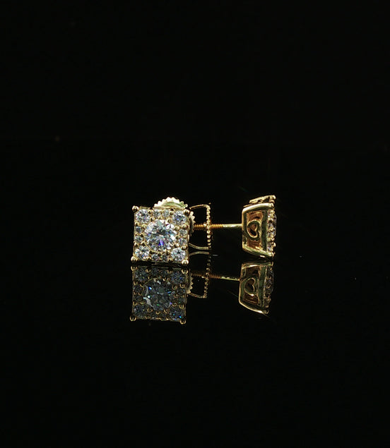 Iced Out Cushion Cut Studs Earrings | 0.86ct | 7mm | VVS