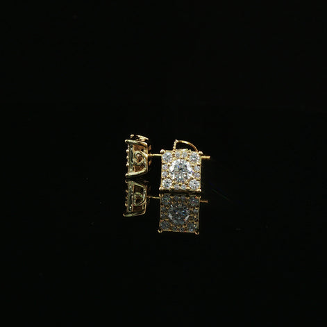 Iced Out Cushion Cut Studs Earrings | 0.86ct | 7mm | VVS
