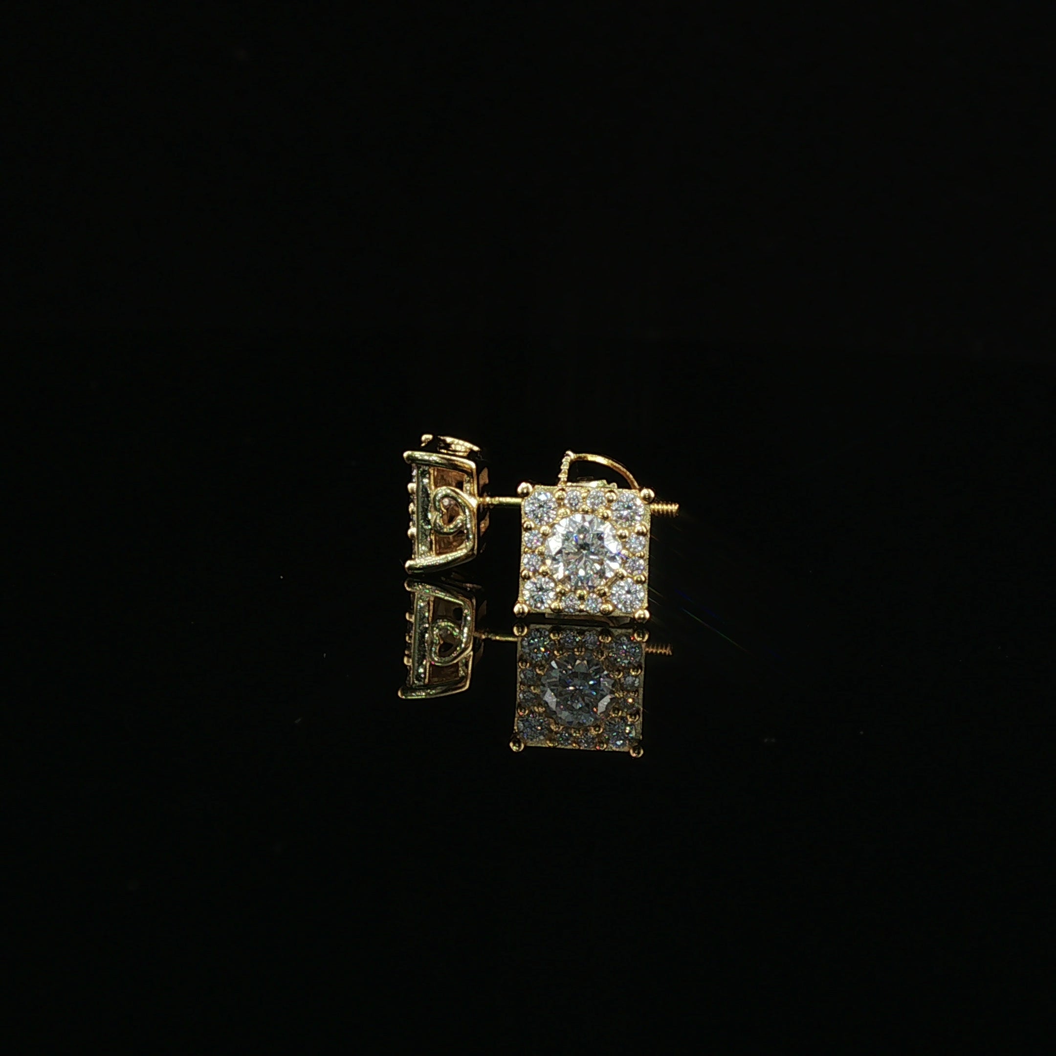 Iced Out Cushion Cut Studs Earrings | 0.86ct | 7mm | VVS
