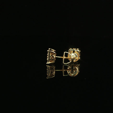 Iced Out Cushion Cut Studs Earrings | 0.86ct | 7mm | VVS