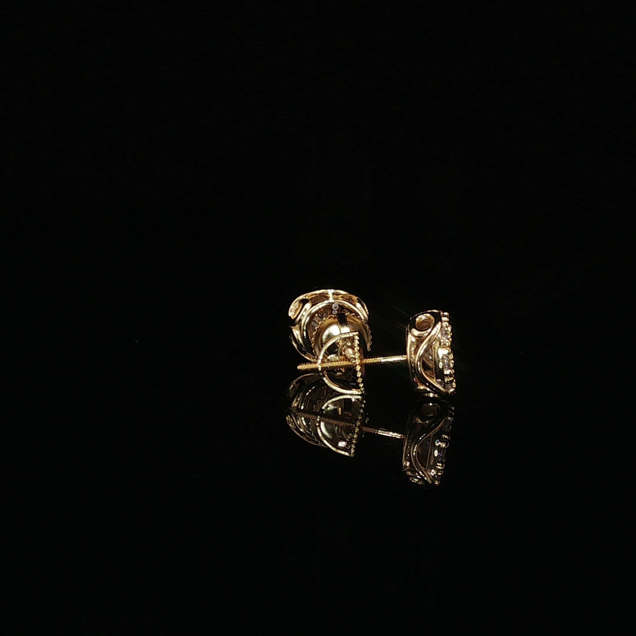 Round Halo Cluster Moissanite Stud Earrings 1.14 Ctw | 925 Sterling Silver