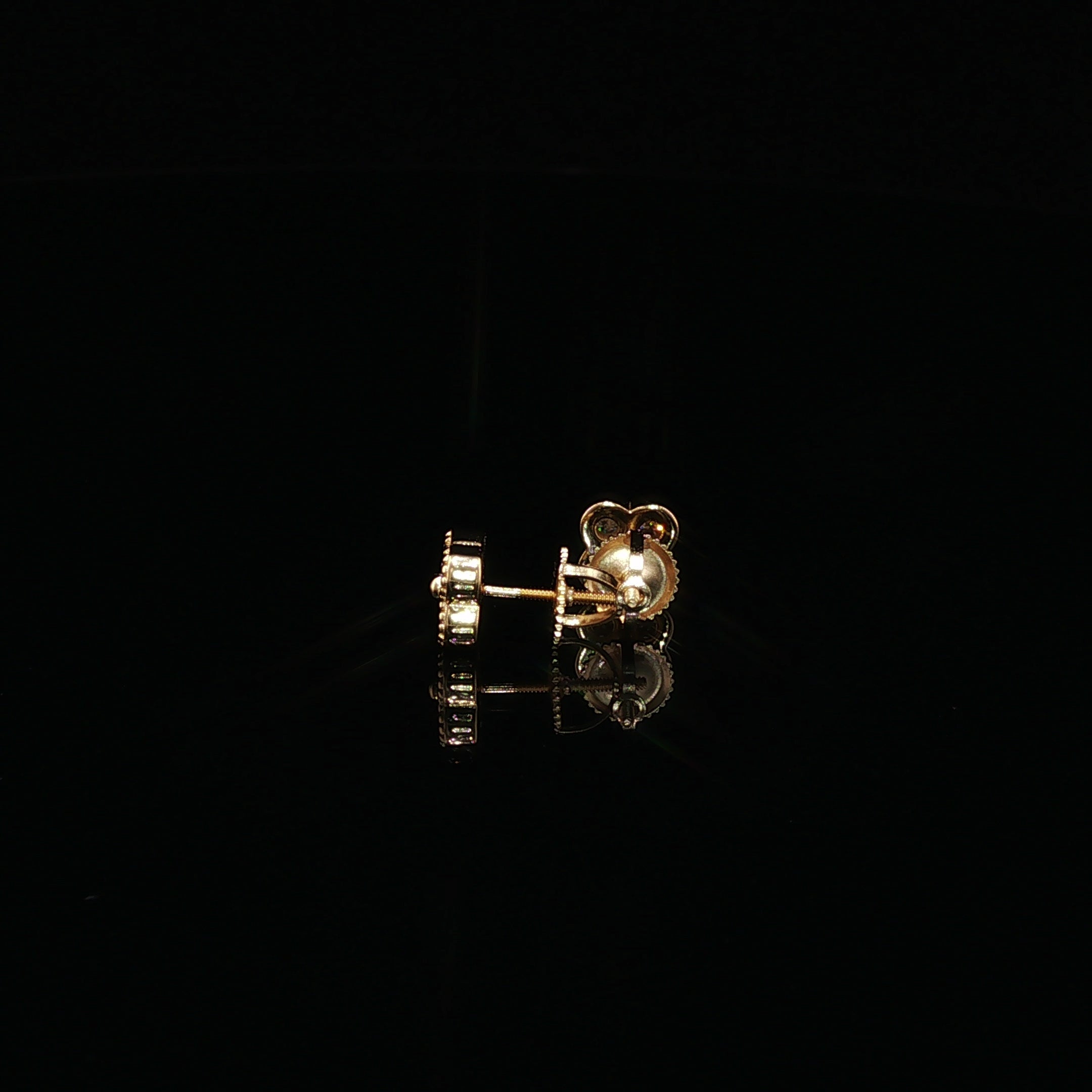 925 Sterling Silver Iced Out Four Stone Clover Moissanite Stud Earrings - 0.55CTW Available with Silver and Gold Finished