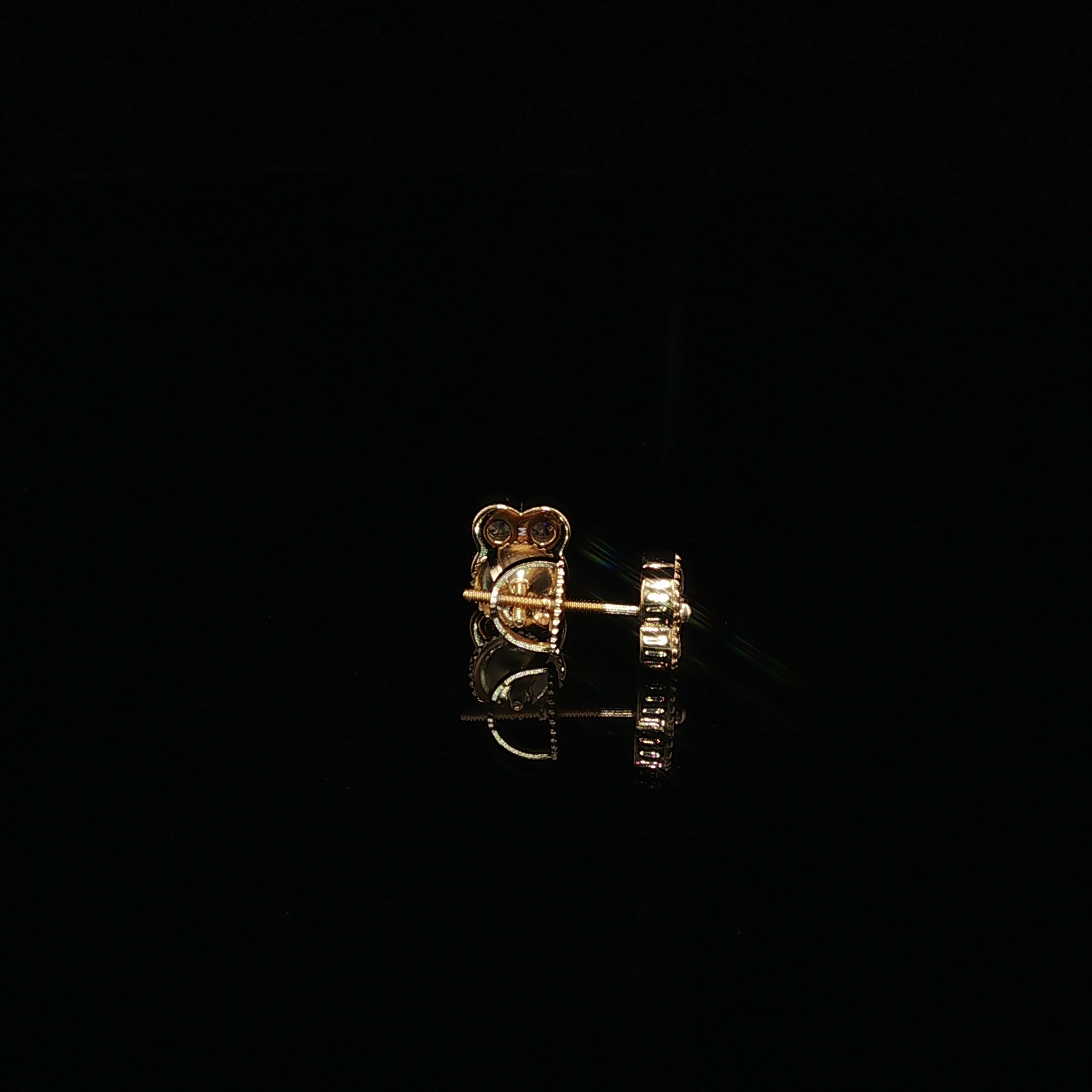 925 Sterling Silver Iced Out Four Stone Clover Moissanite Stud Earrings - 0.55CTW Available with Silver and Gold Finished