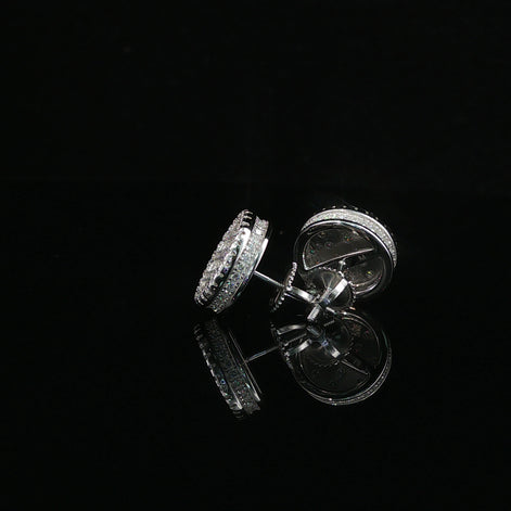 Iced Out Round Pave Stud Earrings | 1.33ct VVS | 12mm