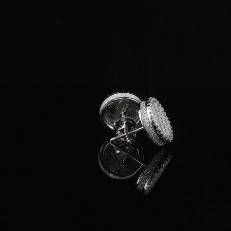 Iced Out Round Pave Stud Earrings | 1.33ct VVS | 12mm