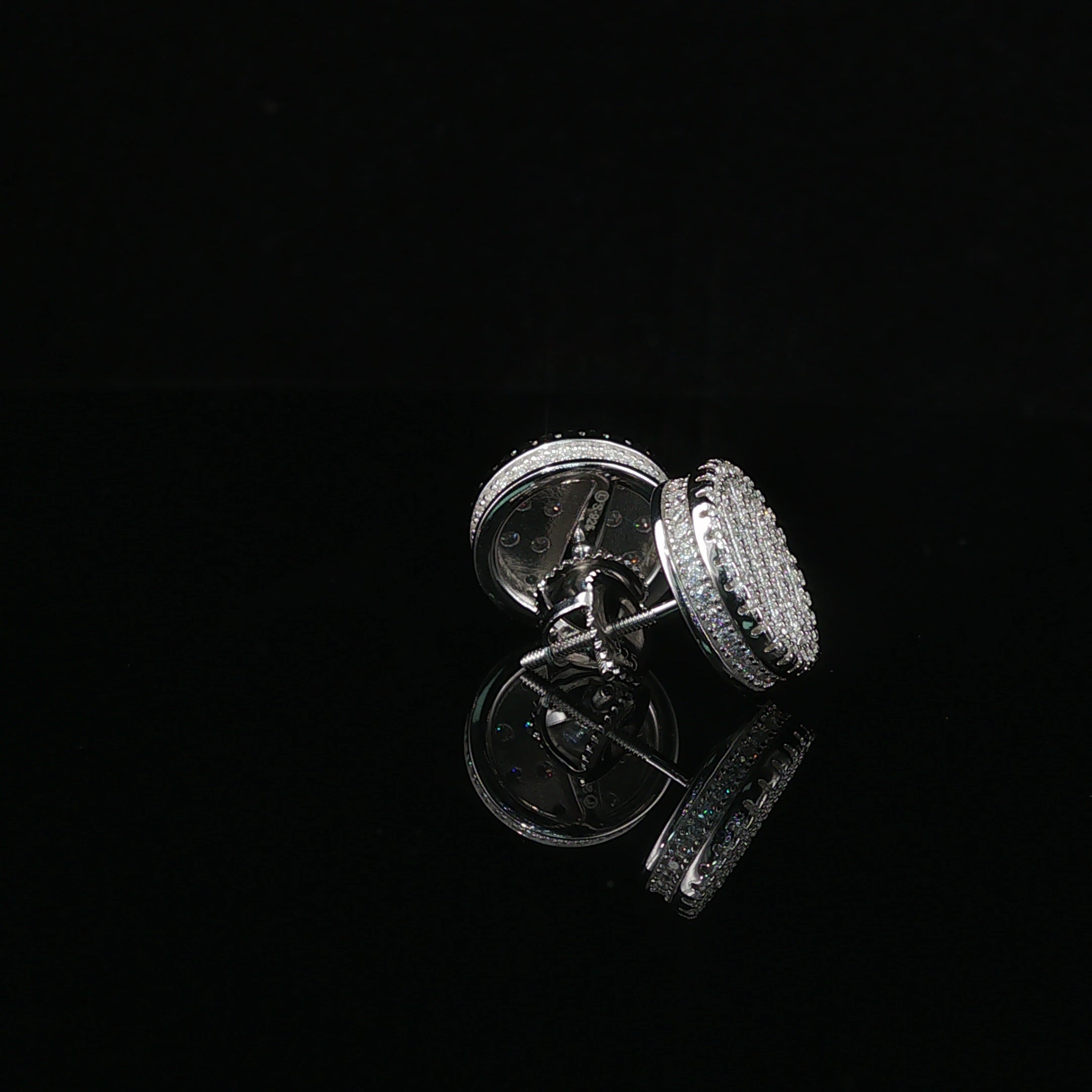 Iced Out Round Pave Stud Earrings | 1.33ct VVS | 12mm