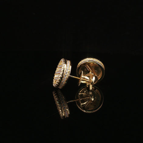 Iced Out Round Pave Stud Earrings | 1.33ct VVS | 12mm