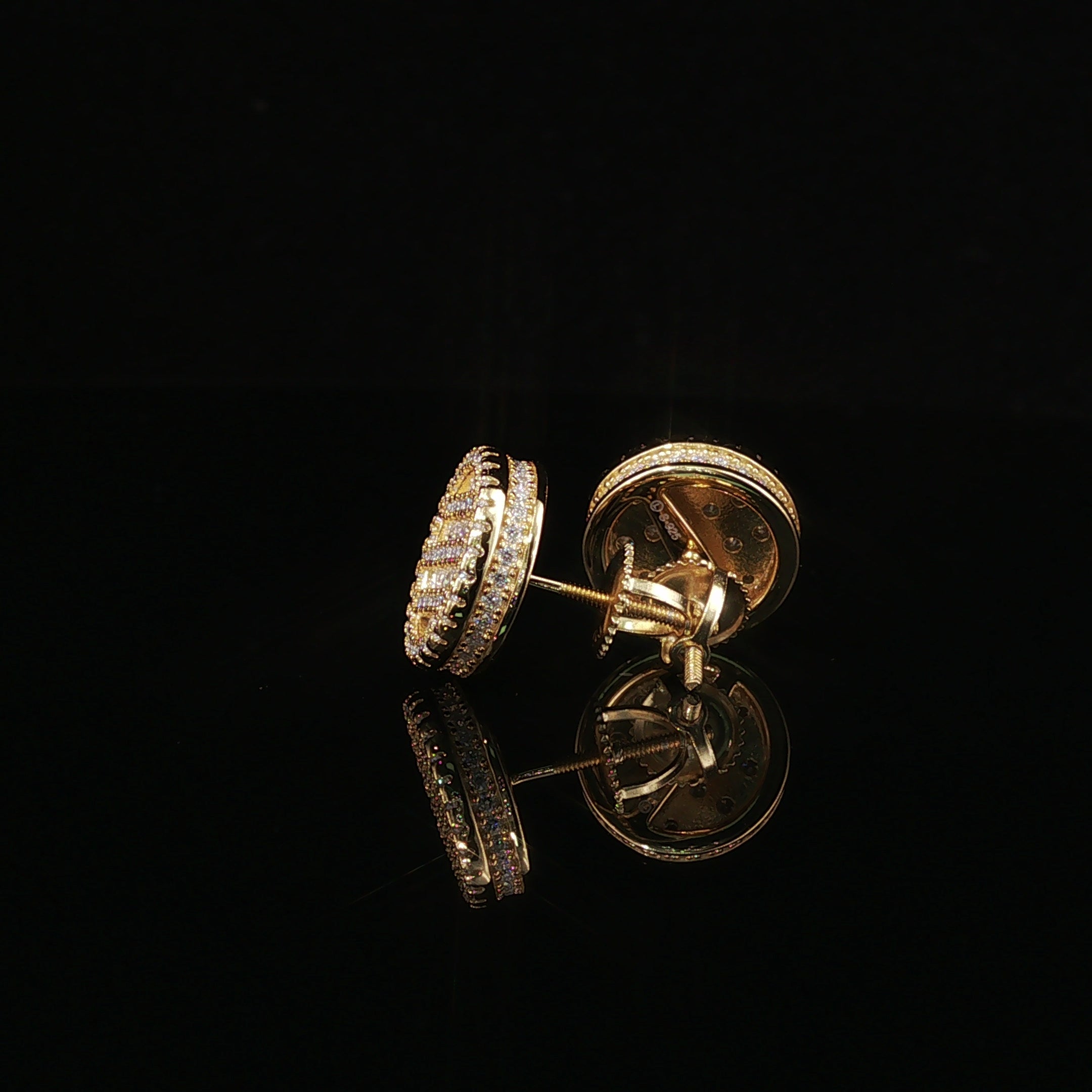 Iced Out Round Pave Stud Earrings | 1.33ct VVS | 12mm