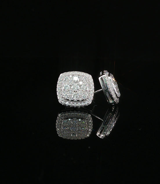 Micro Pave Square Earrings | 1.22ct | 11mm | VVS