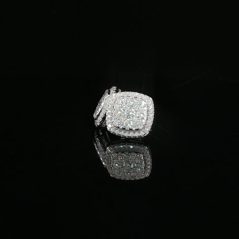 Micro Pave Square Earrings | 1.22ct | 11mm | VVS