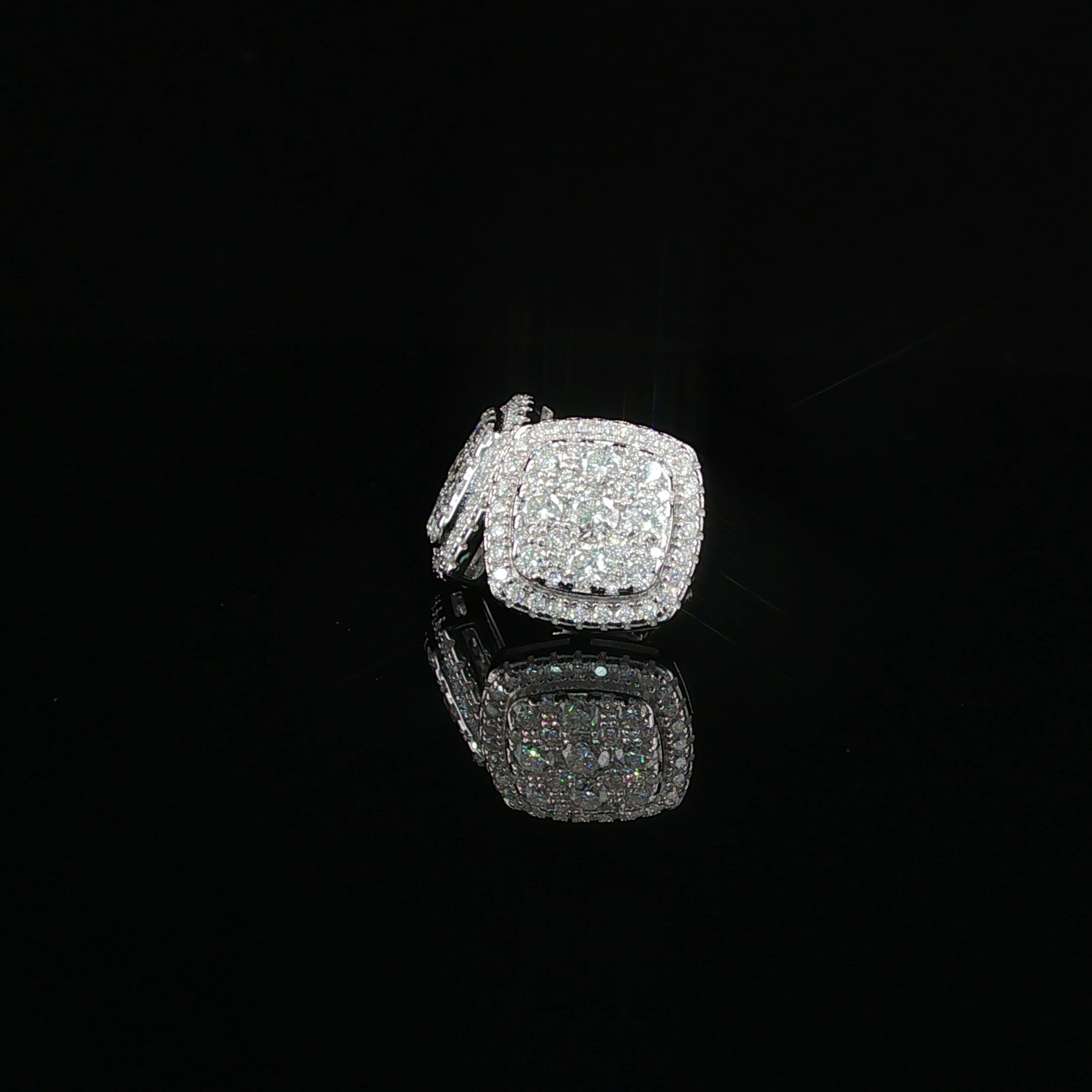Micro Pave Square Earrings | 1.22ct | 11mm | VVS