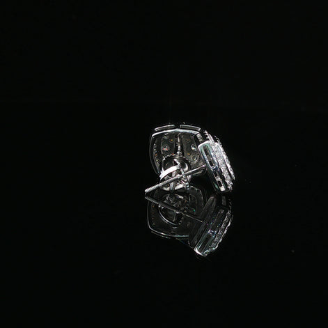 Micro Pave Square Earrings | 1.22ct | 11mm | VVS