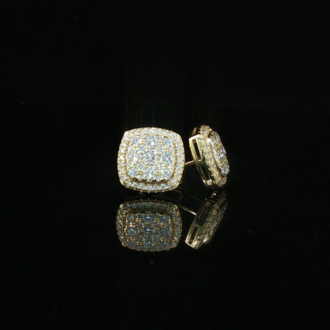 Micro Pave Square Earrings | 1.22ct | 11mm | VVS