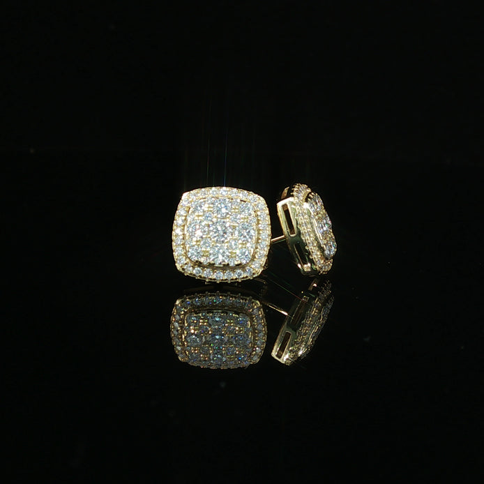 Micro Pave Square Earrings | 1.22ct | 11mm | VVS