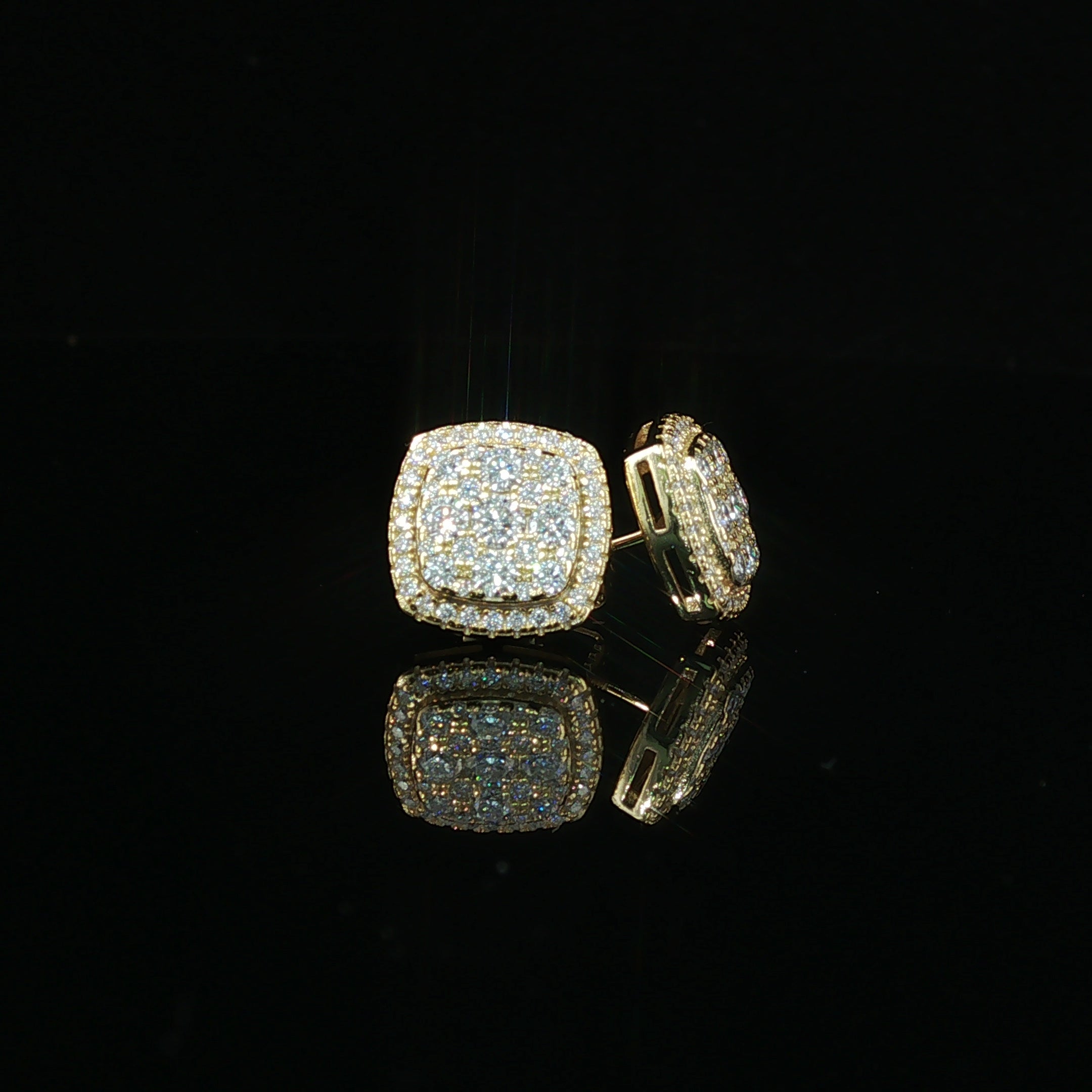 Micro Pave Square Earrings | 1.22ct | 11mm | VVS