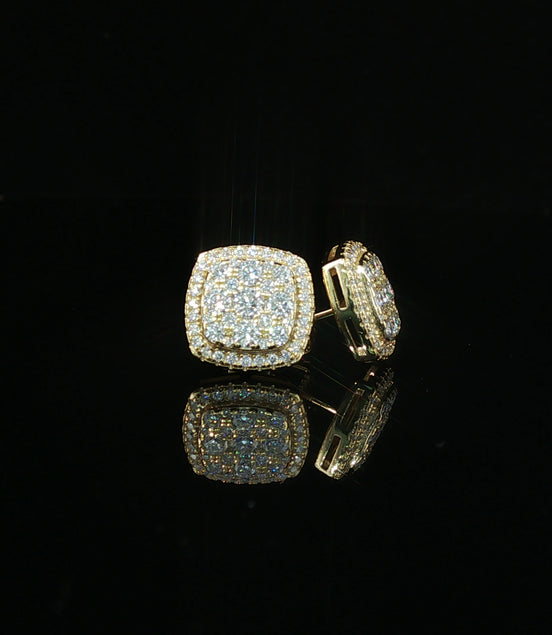 Micro Pave Square Earrings | 1.22ct | 11mm | VVS