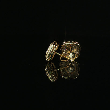 Micro Pave Square Earrings | 1.22ct | 11mm | VVS