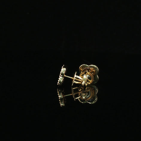 Luxurious Diamond Clover Stud Earrings | 0.3ct VVS | 10mm