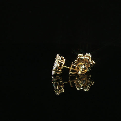 Dazzling Diamond Flower Cluster Stud Earrings | 1.5ct VVS | 10mm