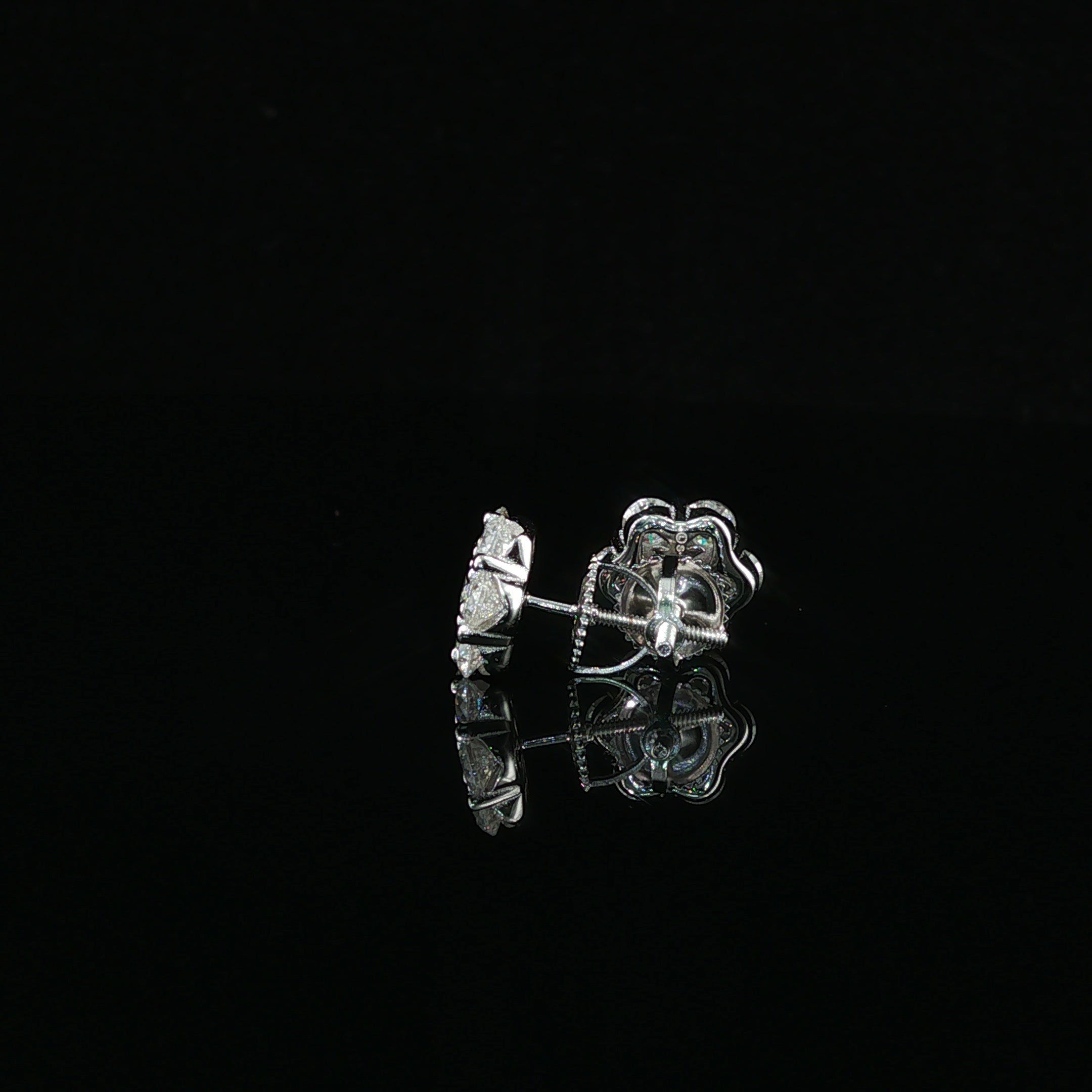 Dazzling Diamond Flower Cluster Stud Earrings | 1.4ct VVS | 9mm
