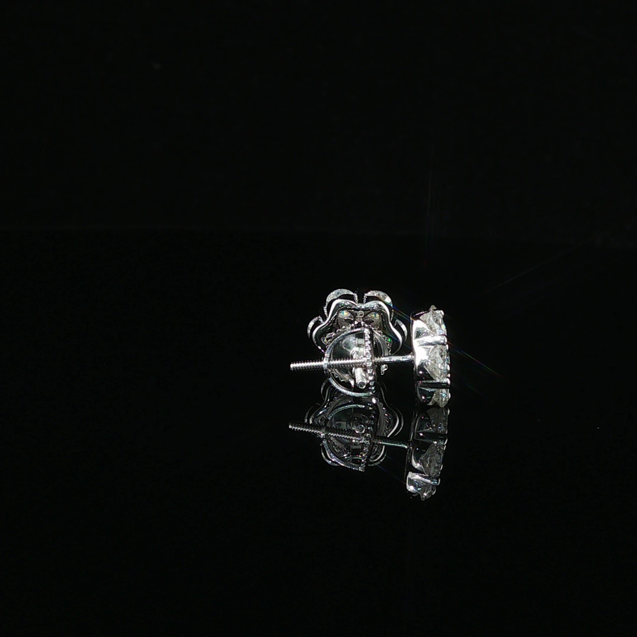 Dazzling Diamond Flower Cluster Stud Earrings | 1.4ct VVS | 9mm