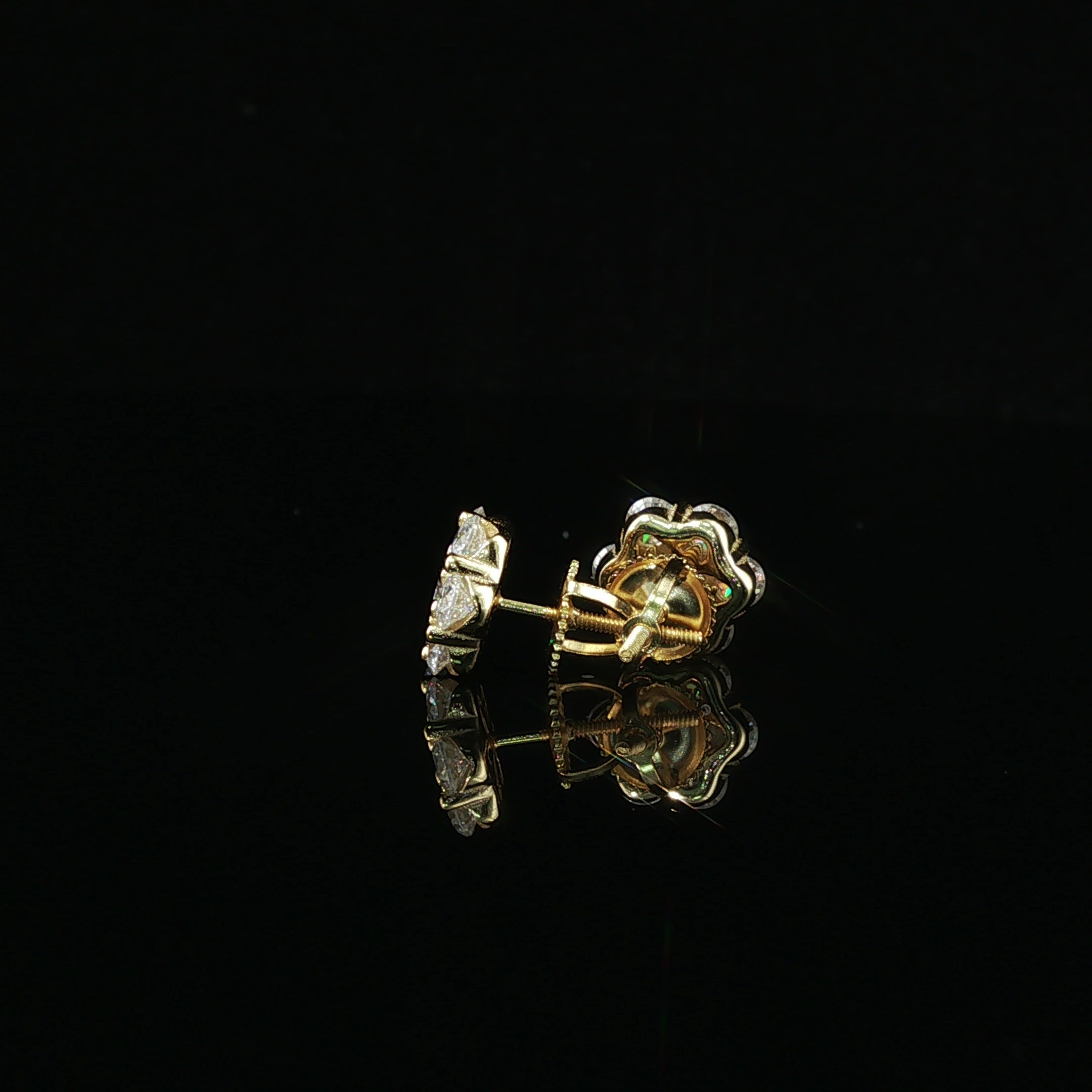 Dazzling Diamond Flower Cluster Stud Earrings | 1.4ct VVS | 9mm