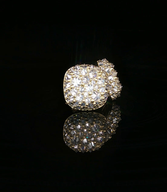 Men's Iced Out Domed "Baller" Stud Earrings – 925 Sterling Silver | VVS Moissanite | High-Profile 3D Shine