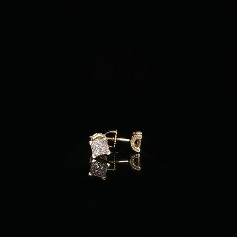 Moissanite Cluster Stud Earrings | 925 Sterling Silver | Screw Back Studs | 5mm & 8mm | 0.11ct & 0.74ct
