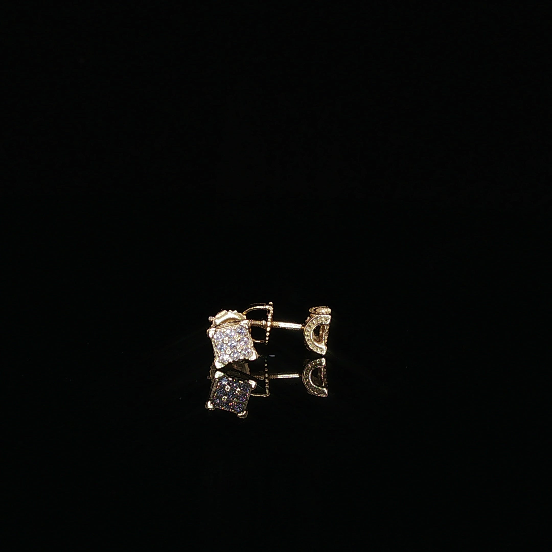 Moissanite Cluster Stud Earrings | 925 Sterling Silver | Screw Back Studs | 5mm & 8mm | 0.11ct & 0.74ct