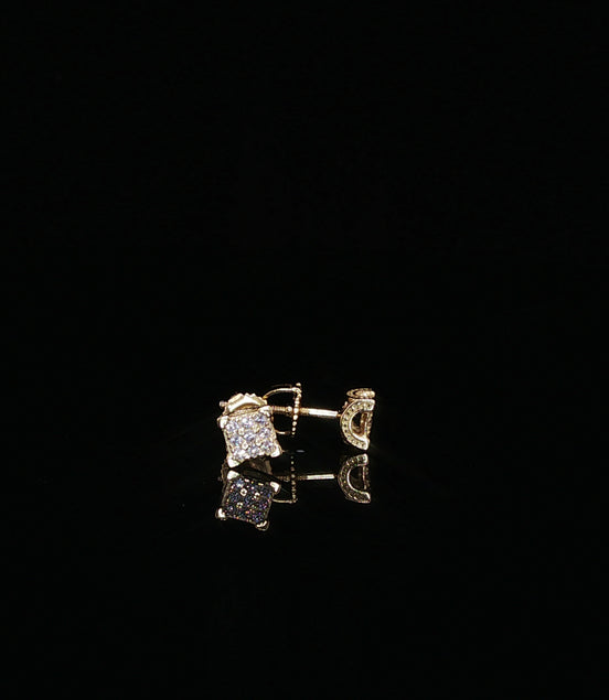 Moissanite Cluster Stud Earrings | 925 Sterling Silver | Screw Back Studs | 5mm & 8mm | 0.11ct & 0.74ct