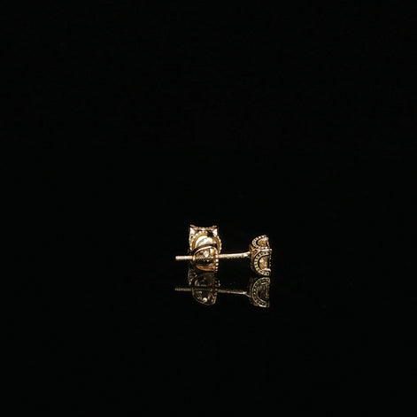 Moissanite Cluster Stud Earrings | 925 Sterling Silver | Screw Back Studs | 5mm & 8mm | 0.11ct & 0.74ct