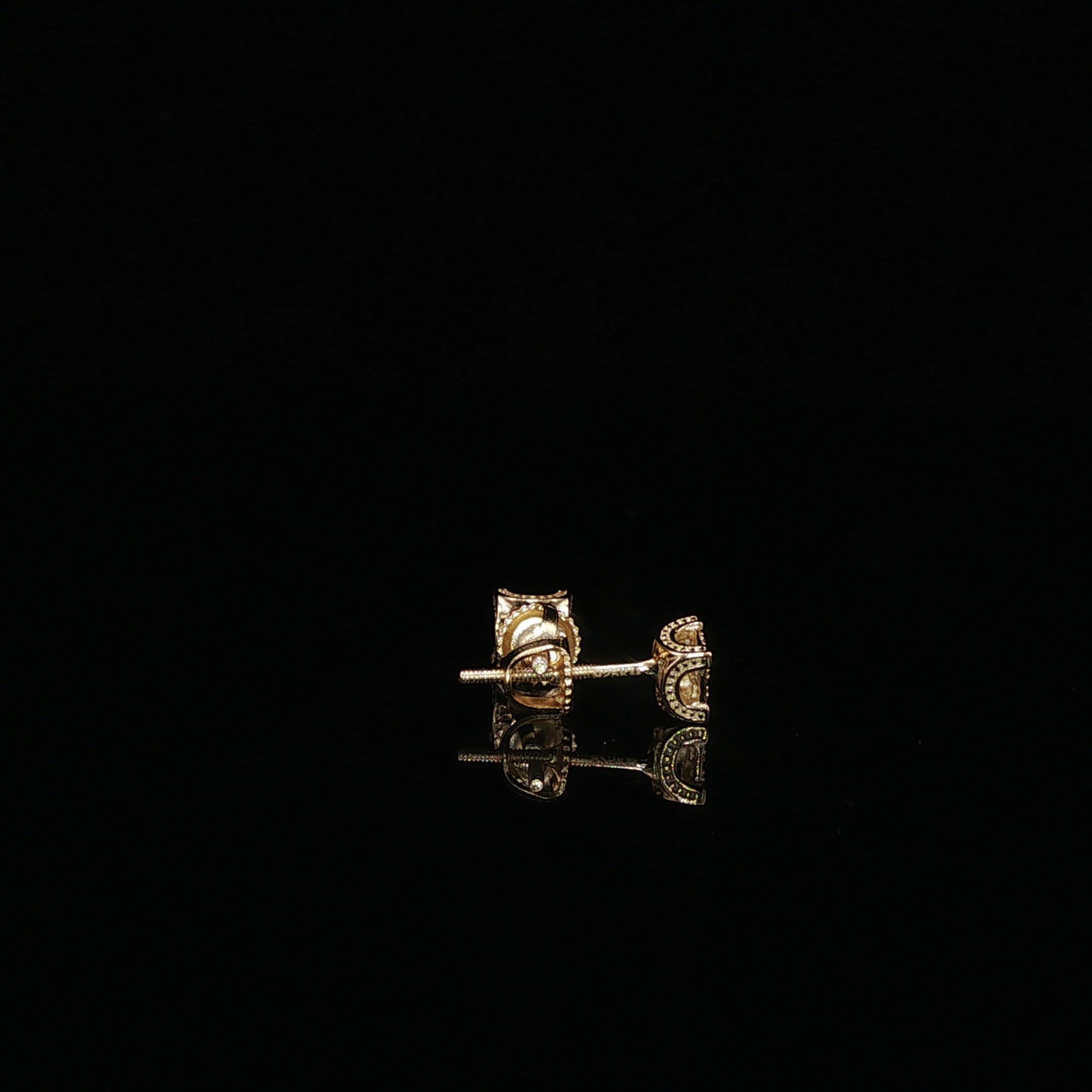 Moissanite Cluster Stud Earrings | 925 Sterling Silver | Screw Back Studs | 5mm & 8mm | 0.11ct & 0.74ct