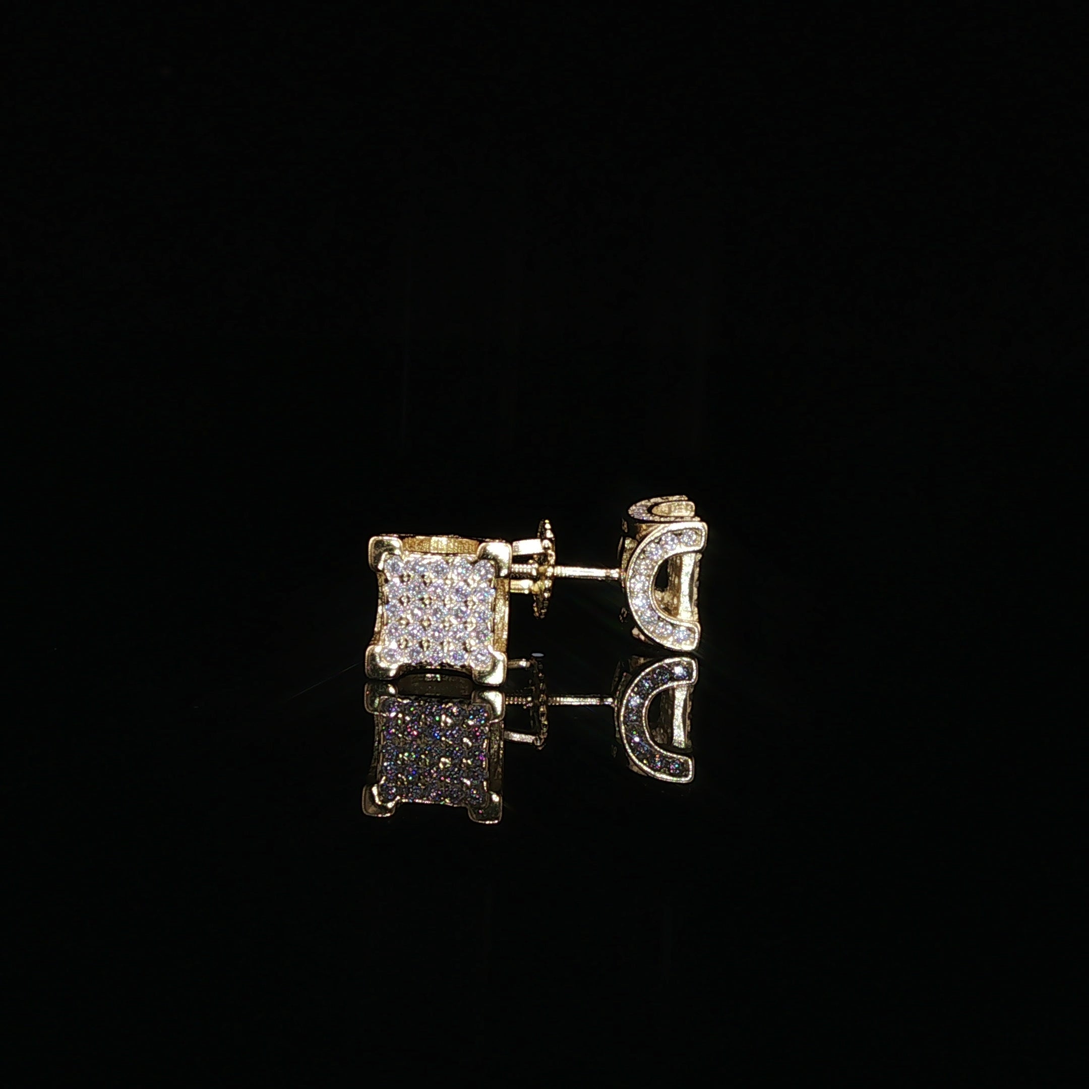 Moissanite Cluster Stud Earrings | 925 Sterling Silver | Screw Back Studs | 5mm & 8mm | 0.11ct & 0.74ct