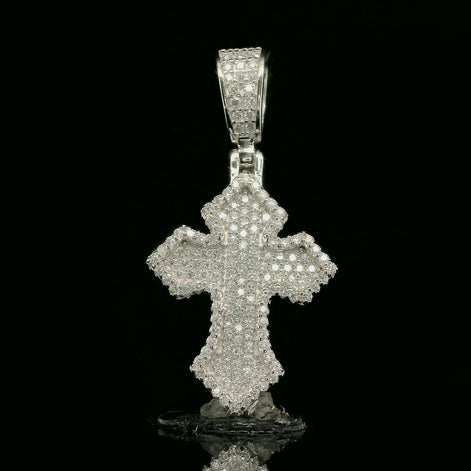 Iced Out Ornate Cross Pendant | 24mm | VVS