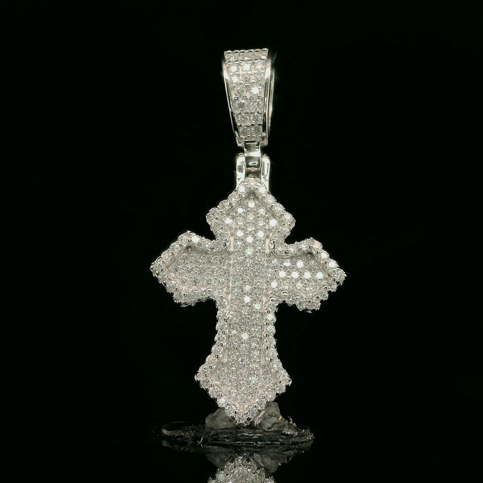 Iced Out Ornate Cross Pendant | 24mm | VVS