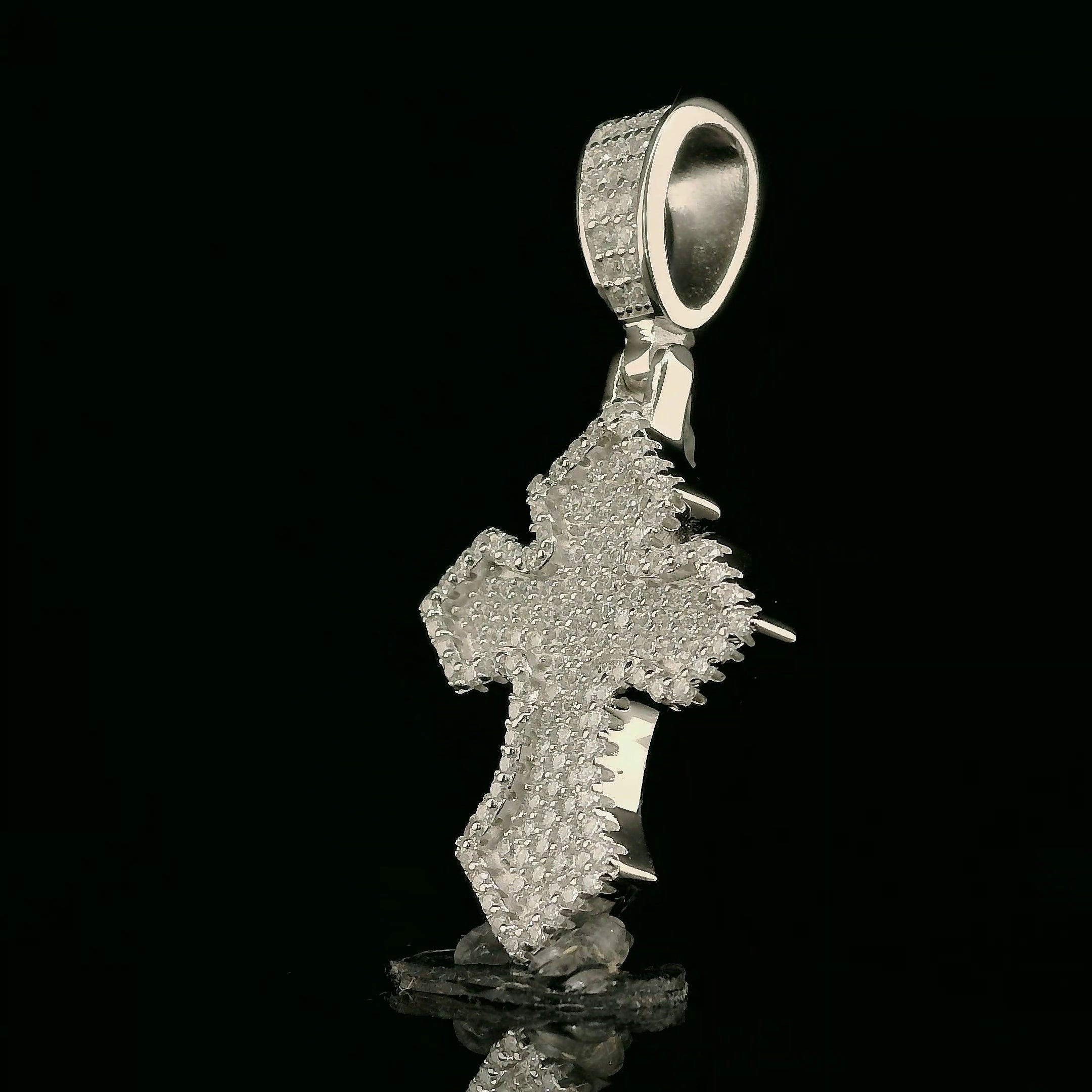 Iced Out Ornate Cross Pendant | 24mm | VVS