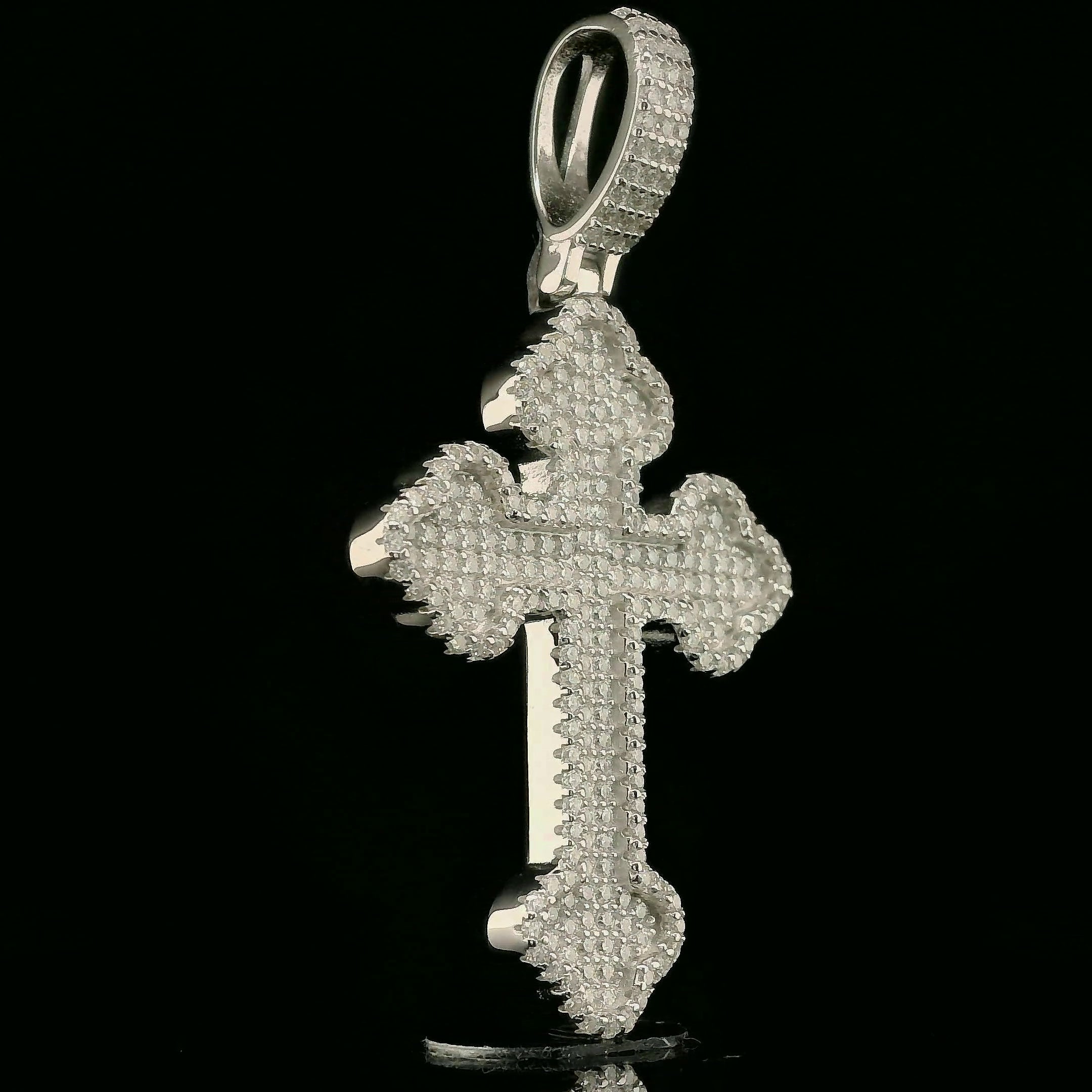 Iced Out Ornate Cross Pendant | 34mm | VVS