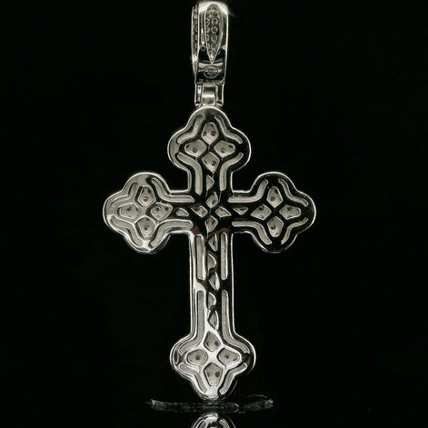 Iced Out Ornate Cross Pendant | 34mm | VVS