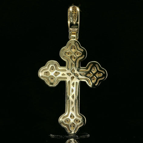 Iced Out Ornate Cross Pendant | 34mm | VVS