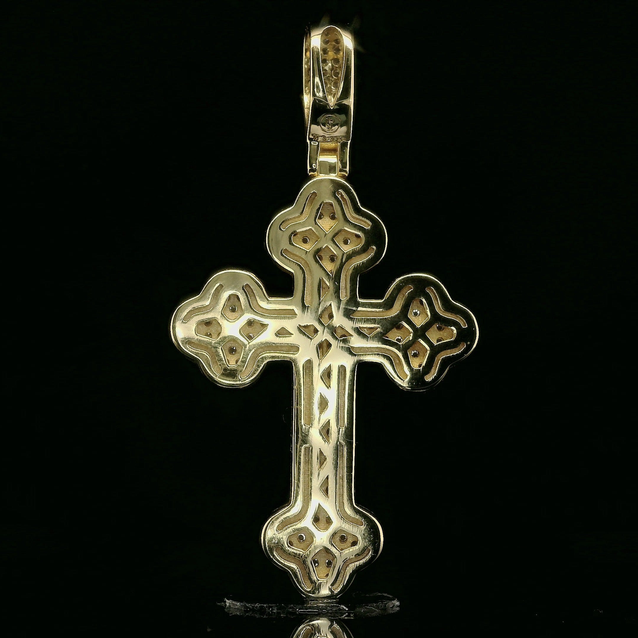 Iced Out Ornate Cross Pendant | 34mm | VVS