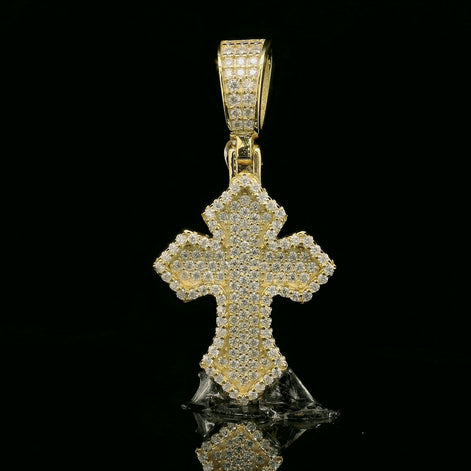 Iced Out Ornate Cross Pendant | 24mm | VVS