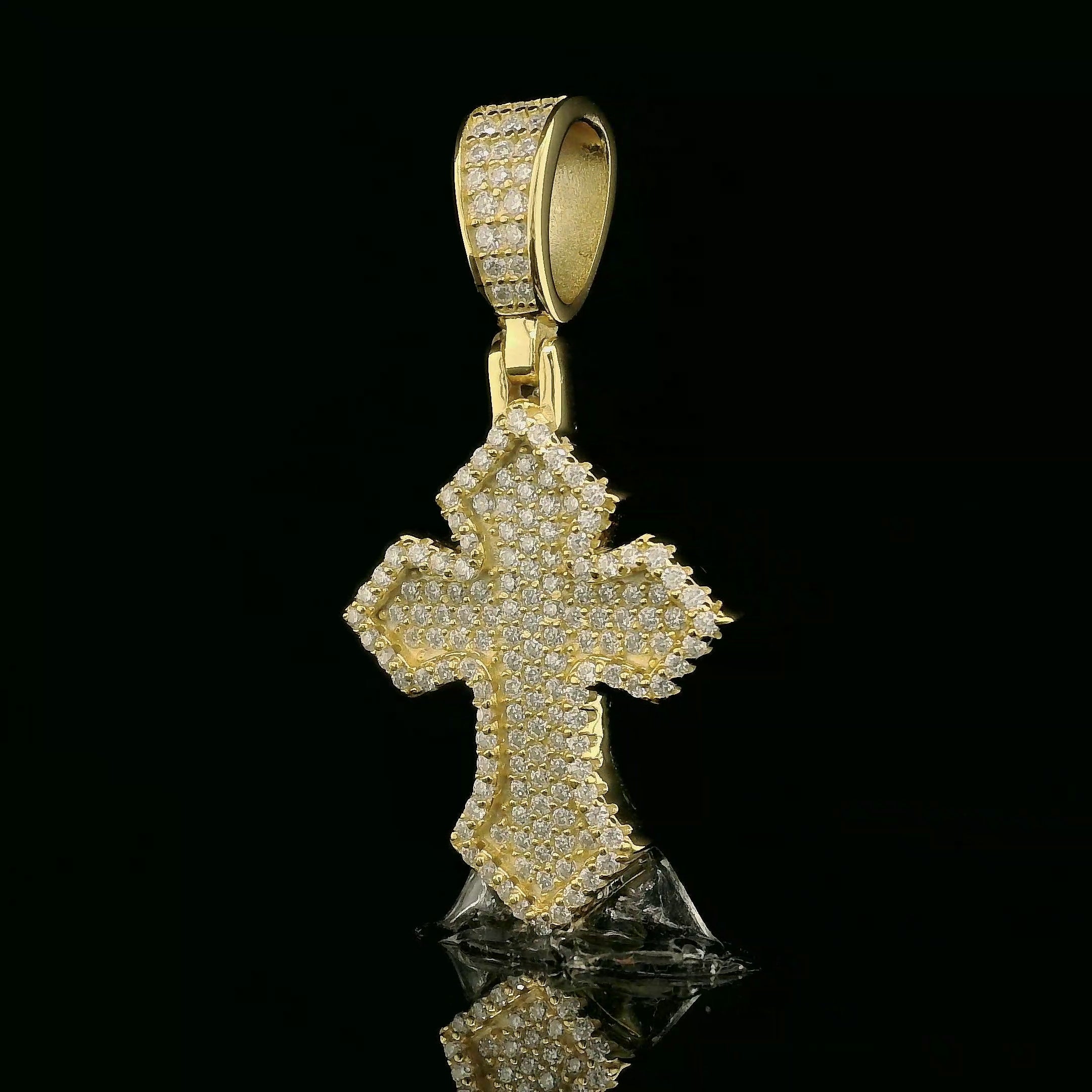 Iced Out Ornate Cross Pendant | 24mm | VVS