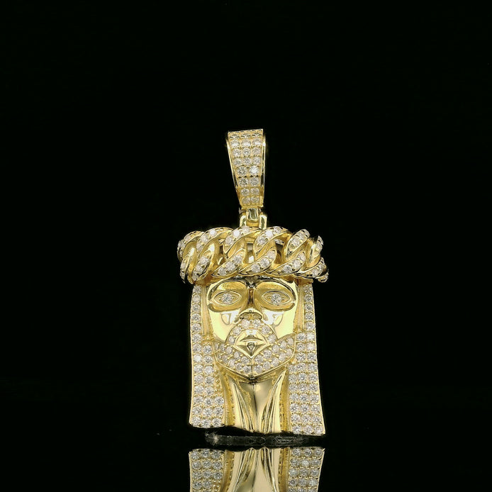 Iced Out Jesus Head Pendant | 0.94ct | 25mm | VVS