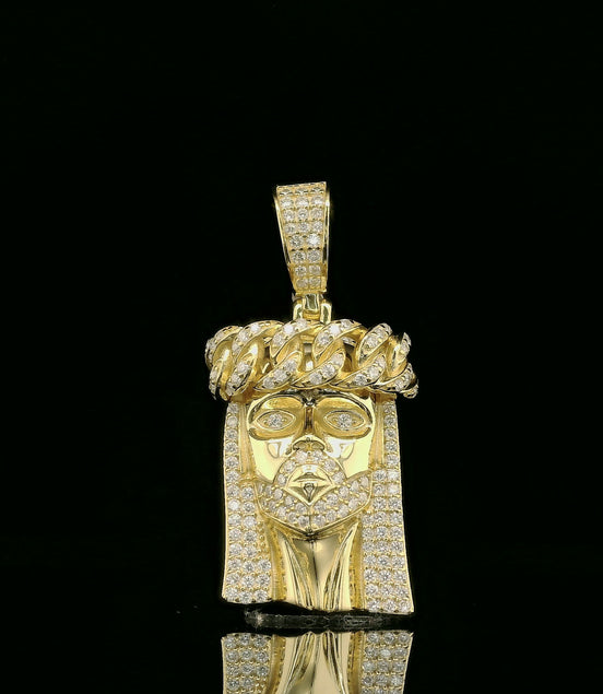 Iced Out Jesus Head Pendant | 0.94ct | 25mm | VVS