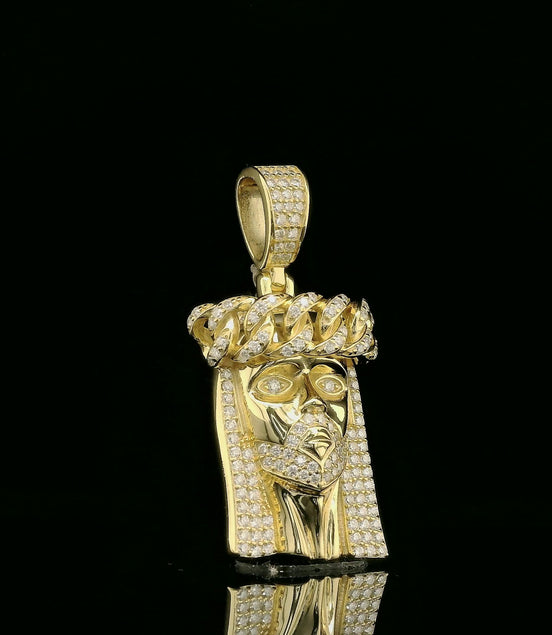 Iced Out Jesus Head Pendant | 0.94ct | 25mm | VVS
