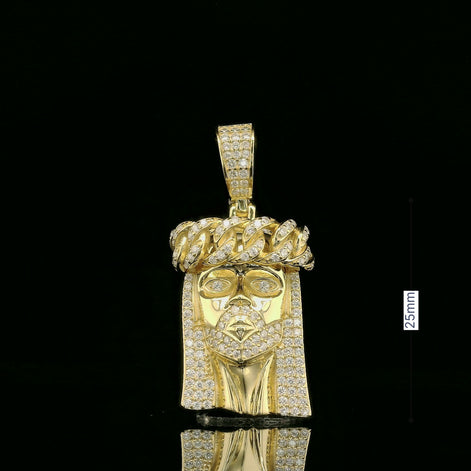 Iced Out Jesus Head Pendant | 0.94ct | 25mm | VVS